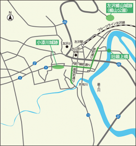 最上川の流通･往来及び左沢町場の景観地図