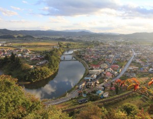 左沢楯山城跡からの眺望