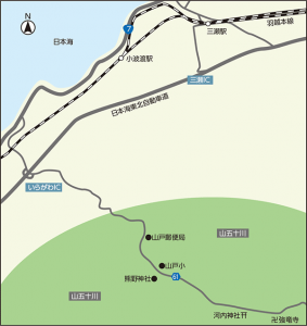 能と歌舞伎　伝承の里　山五十川地図