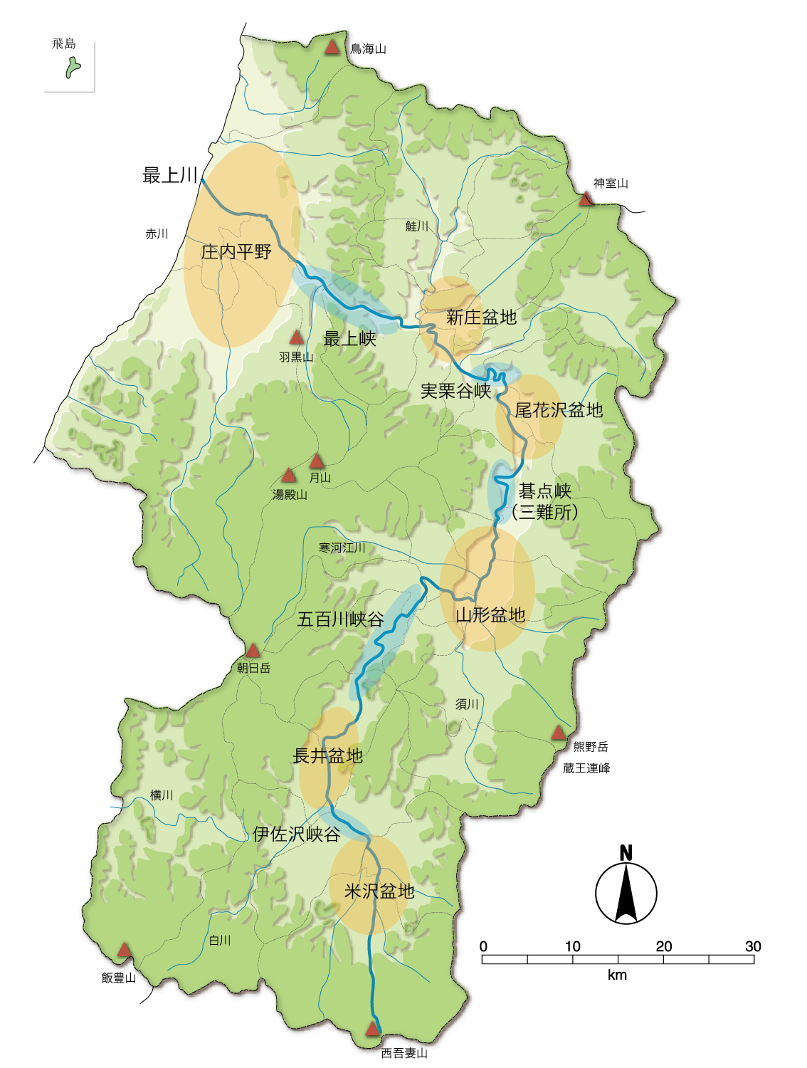 「最上川 地図」の画像検索結果