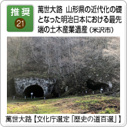 21.萬世大路　山形県の近代化の礎となった明治日本における最先端の土木産業遺産